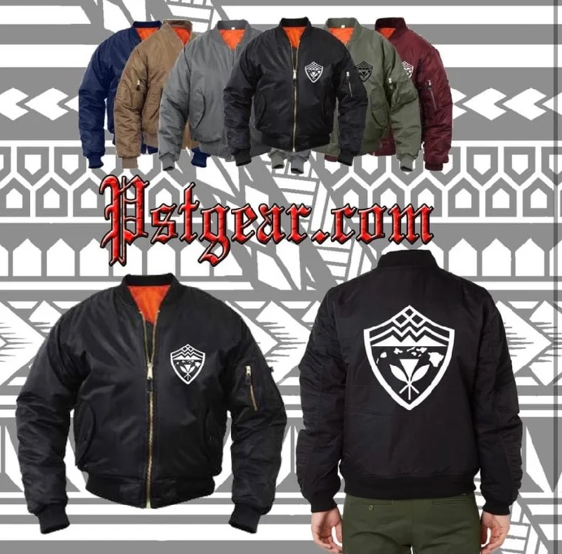 Hawaiian Kanaka Shield Bomber Mens Jacket