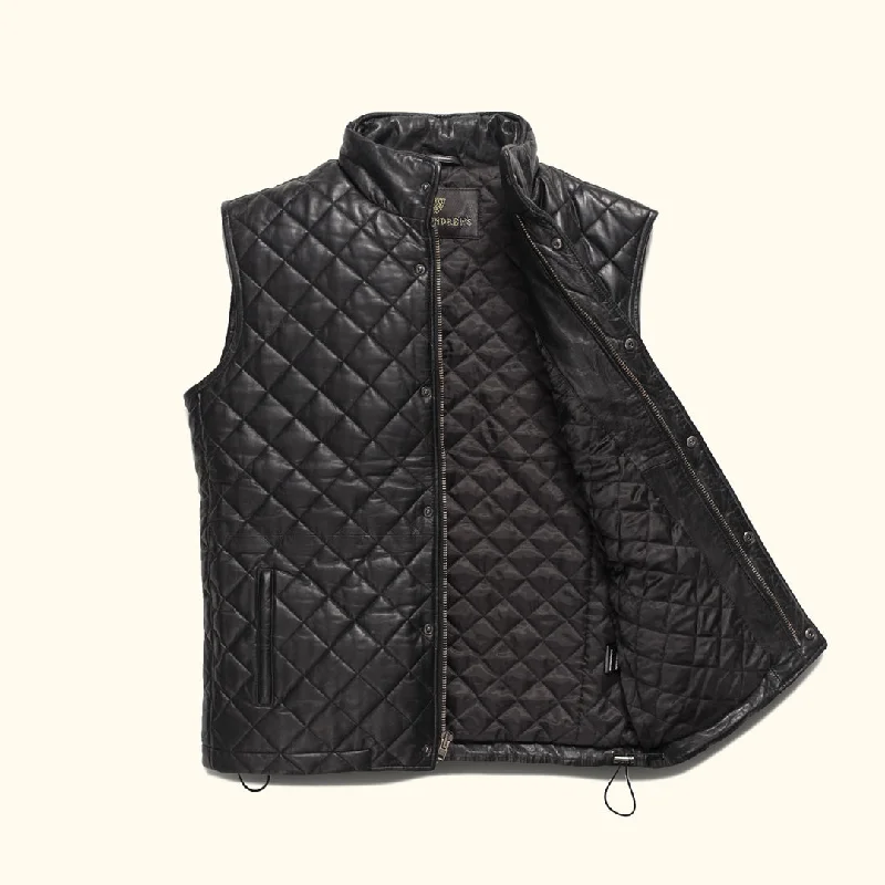 Limited Edition Highlands Quilted Leather Vest | Black