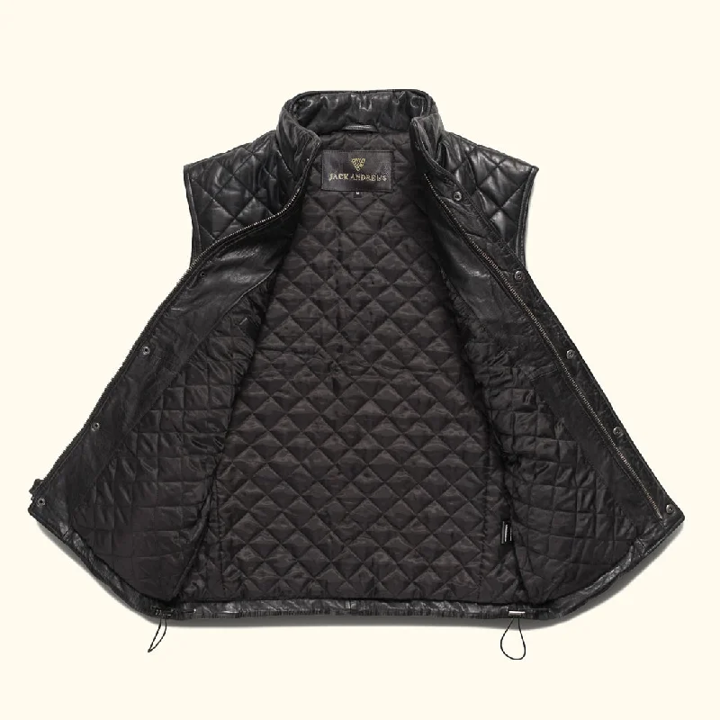 Limited Edition Highlands Quilted Leather Vest | Black