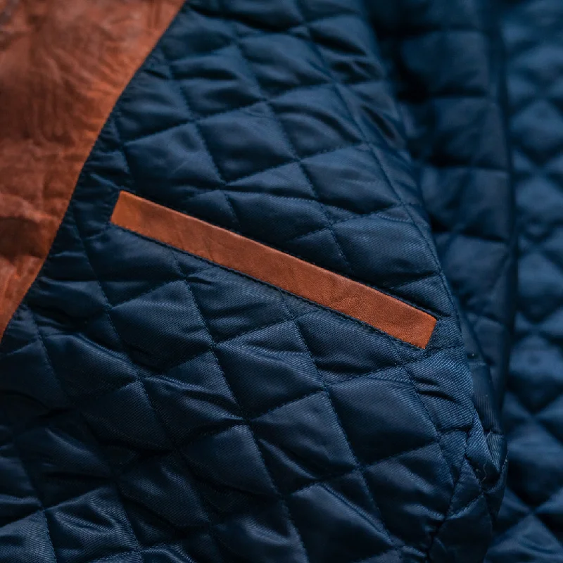 Highlands Quilted Leather Jacket | Whiskey Brown