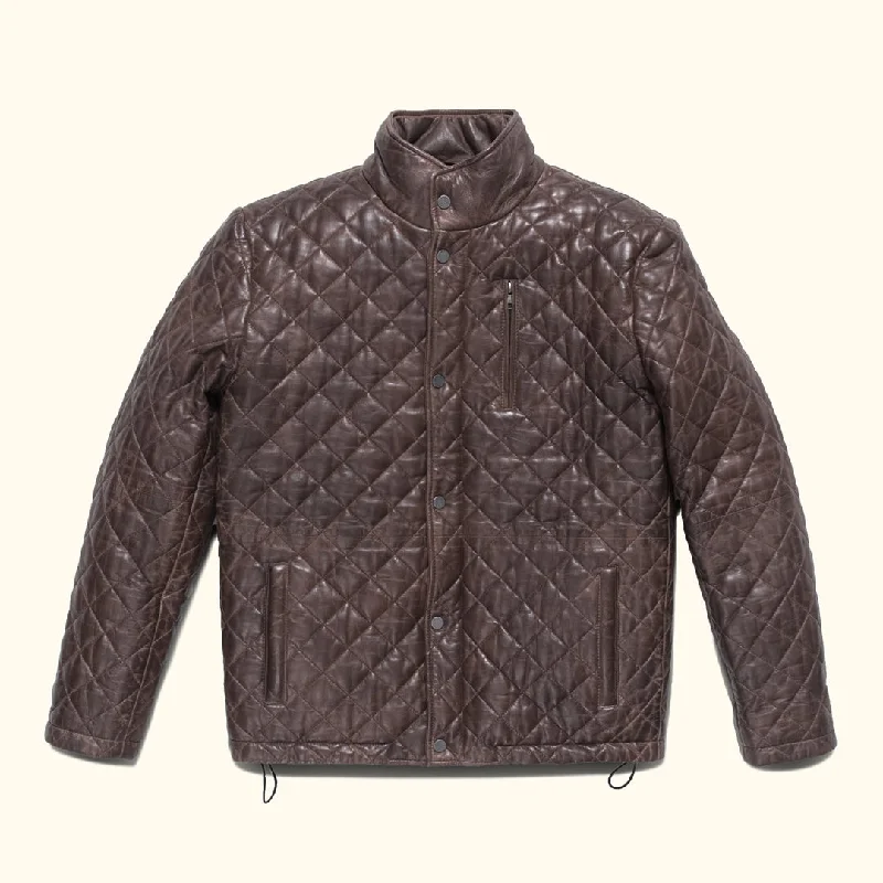 Limited Edition Highlands Quilted Leather Jacket | Mahogany Brown