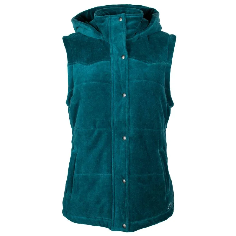 ""Hooey Ladies Hooded Vest"" Teal