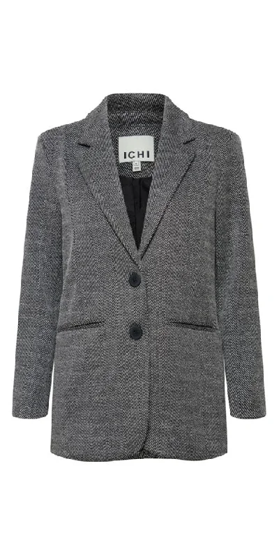 Ichi Herringbone Ponte Blazer