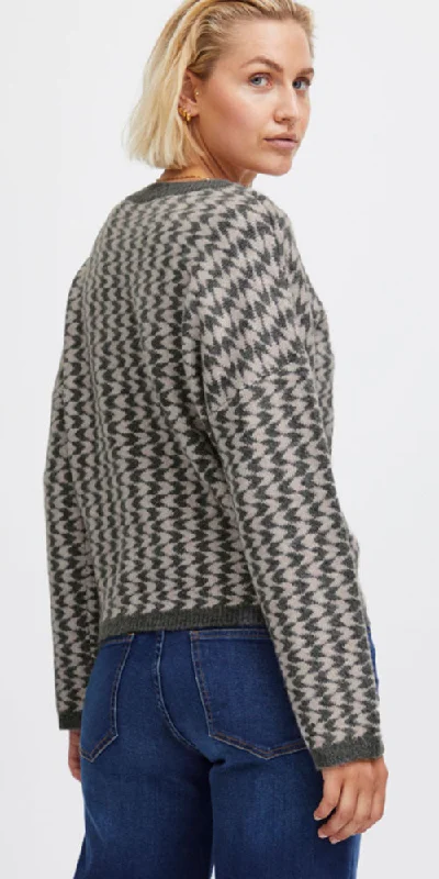 Ichi Wave Knit Sweater