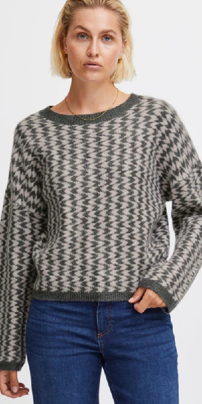 Ichi Wave Knit Sweater