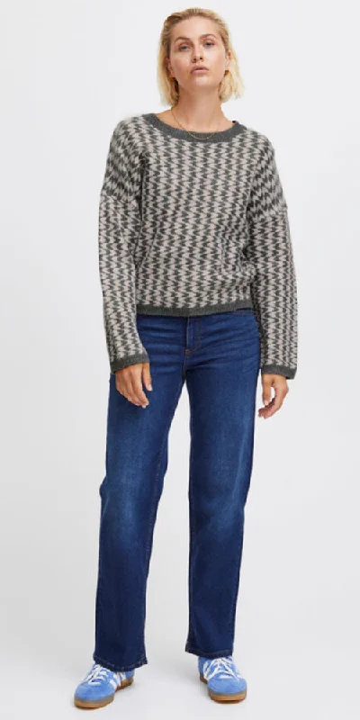 Ichi Wave Knit Sweater