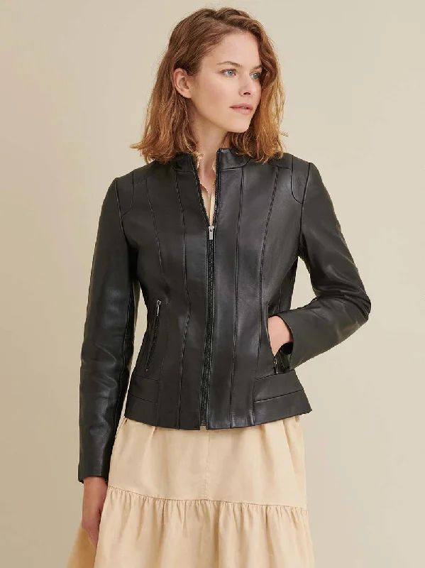 Julia Leather Scuba Jacket