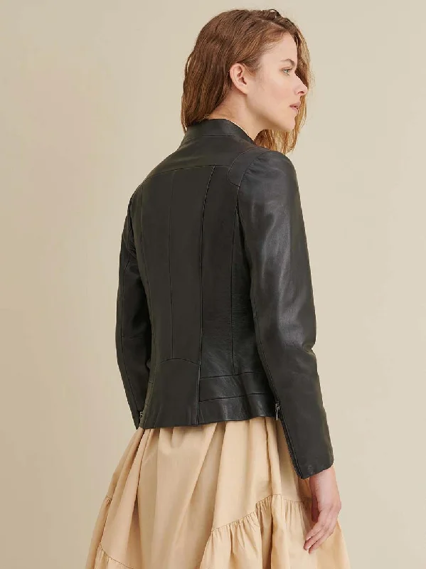 Julia Leather Scuba Jacket