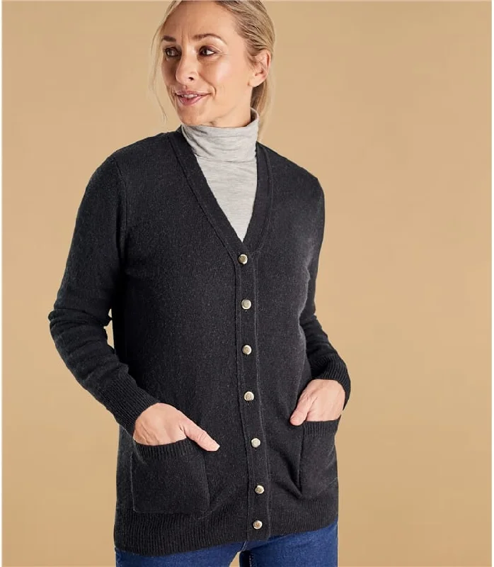 Lambswool V Neck Cardi - Sale - $79