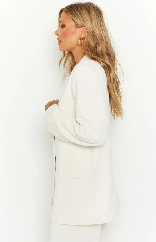 Logan Beige Oversized Blazer