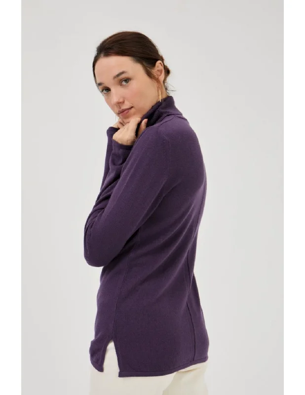 Long and Cozy Jumper: Eggplant