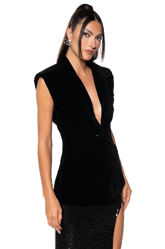 MARGARET VELVET HOLLYWOOD BLAZER VEST