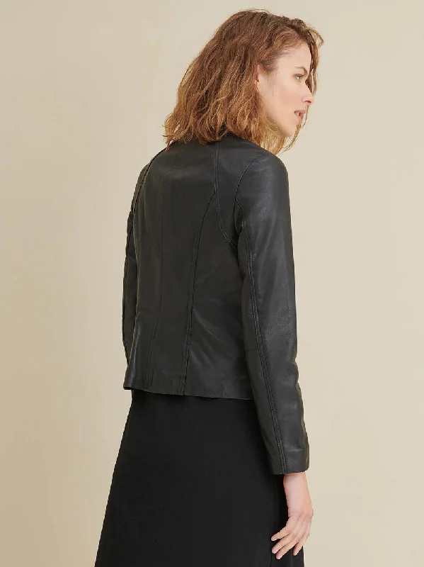 Meg Leather Scuba Jacket