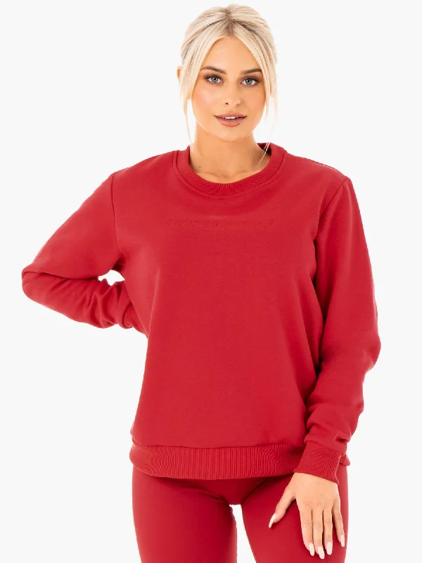 Motion Oversized Sweater - Red