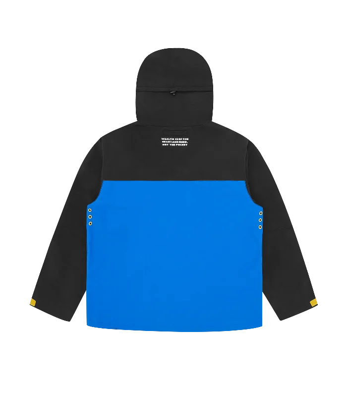 MULTI POCKET TECH JACKET - BLACK/BLUE