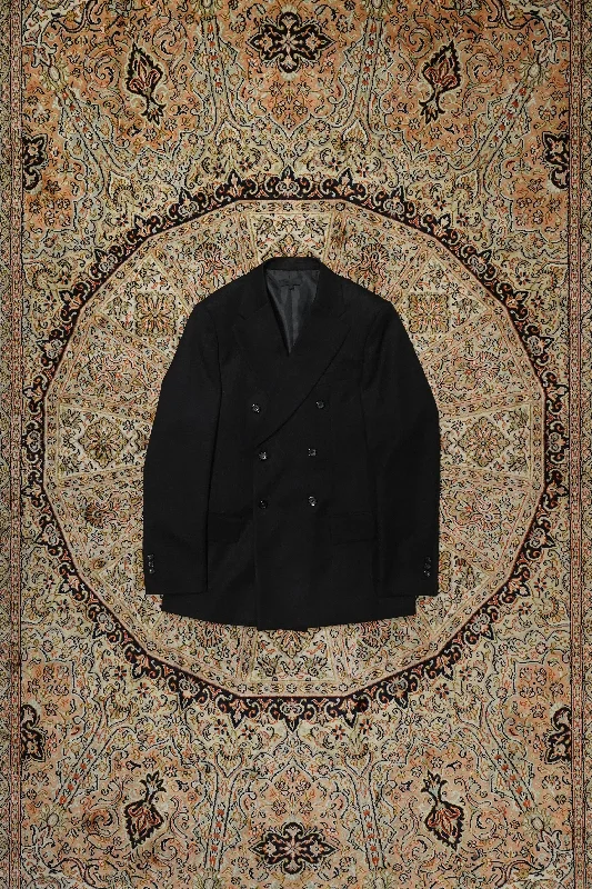 NOTCHED LAPEL TAILORED JACKET (BLACK)