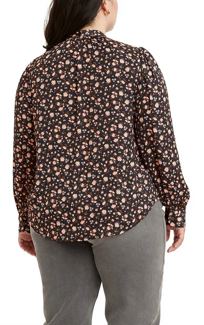 Plus: Floral Bow Blouse