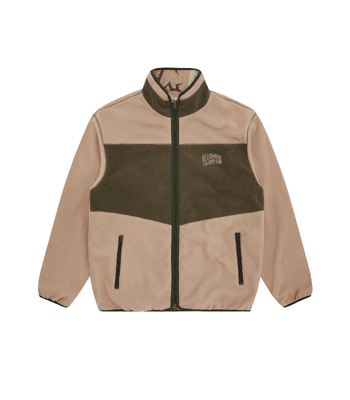 PULL OUT SHELL FLEECE ZIP THROUGH - SAND/CAMO