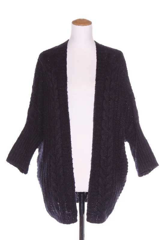 RANDOM - Navy cable knit cardi! 10-12