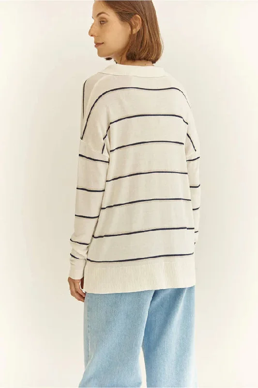 Seaside Striped Knit Sweater