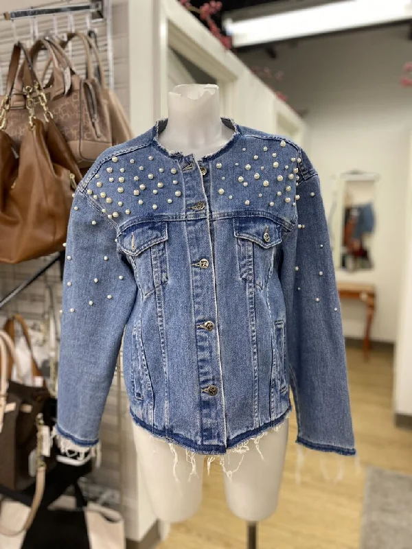 Second Yoga Jeans denim pearl jacket L