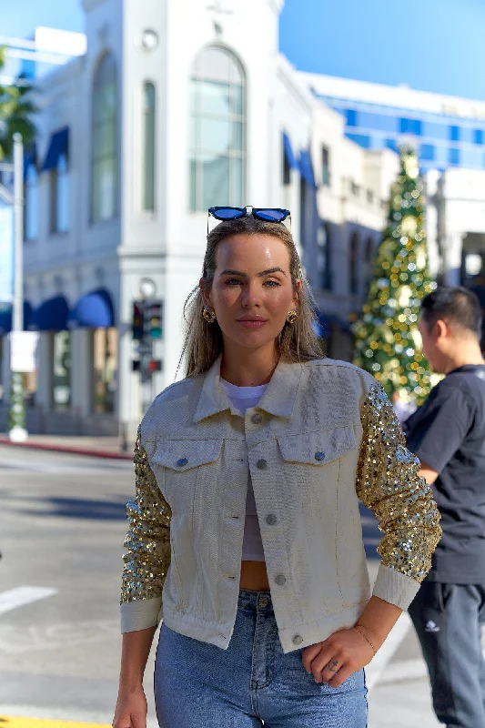 Sequin Denim Jacket