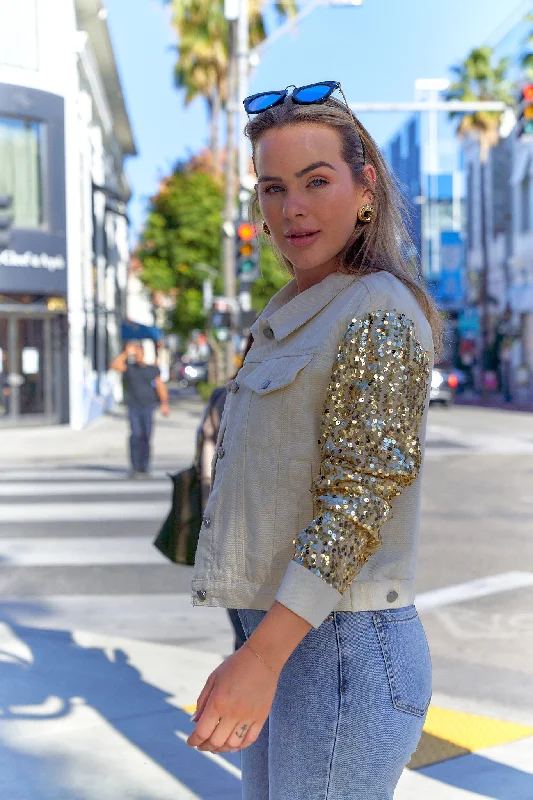 Sequin Denim Jacket