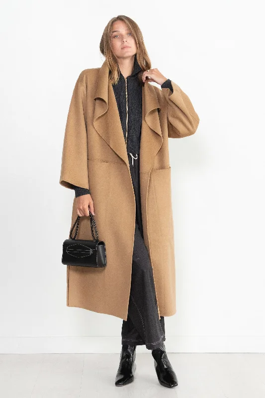 Signature Wool Cashmere Coat, Camel