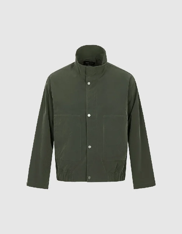 Stand Collar Straight Jacket