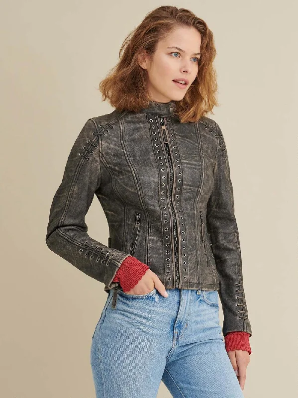 Stella Distressed Leather Jacket