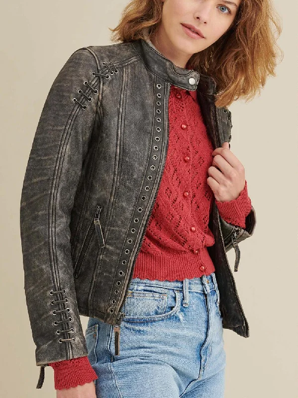 Stella Distressed Leather Jacket