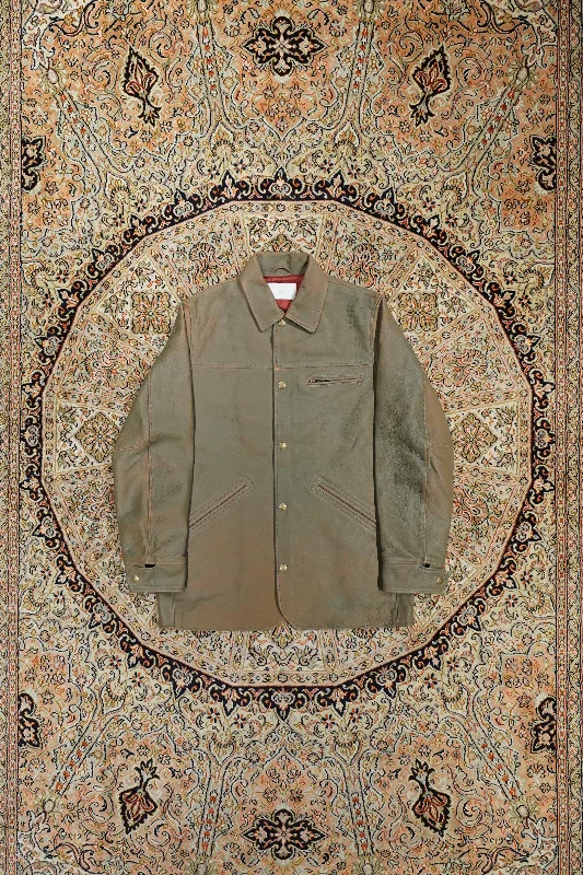 GILL LEATHER CAR COAT (GREEN GILL)