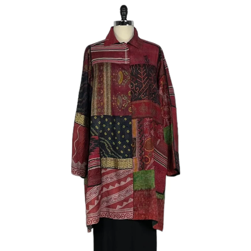 VINTAGE SILK A-LINE DUSTER