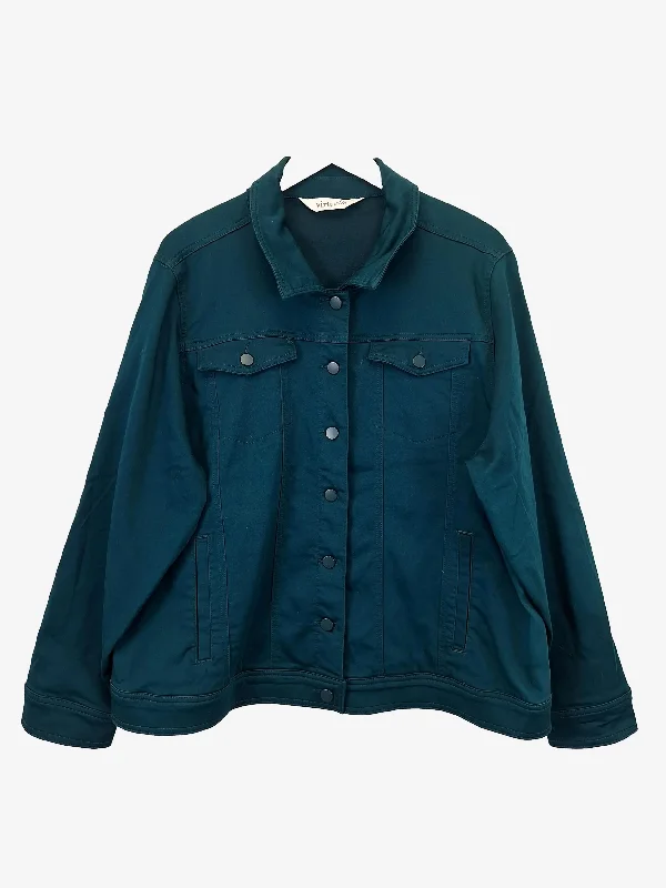 Virtuelle Matte Emerald Classic Denim Jacket Size 22