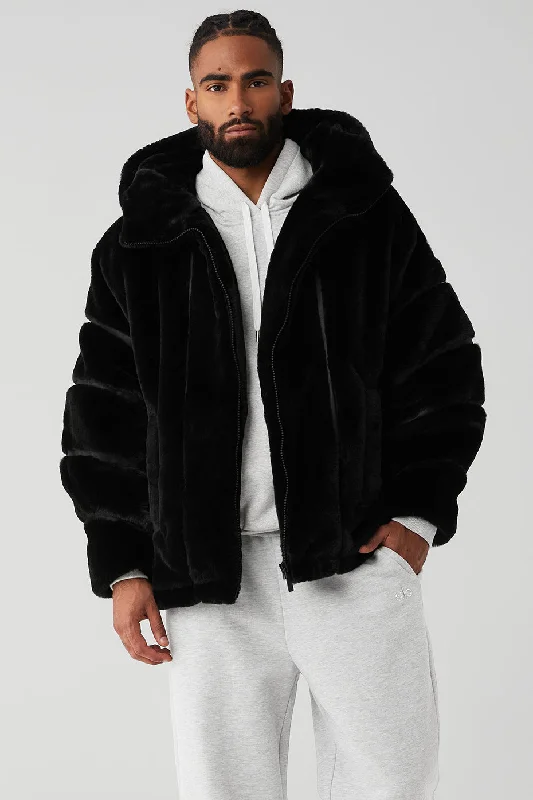 Knock Out Faux Fur Jacket - Black