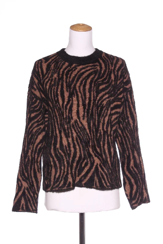 WHISTLE - Animal pattern soft knit jumper! 10-12