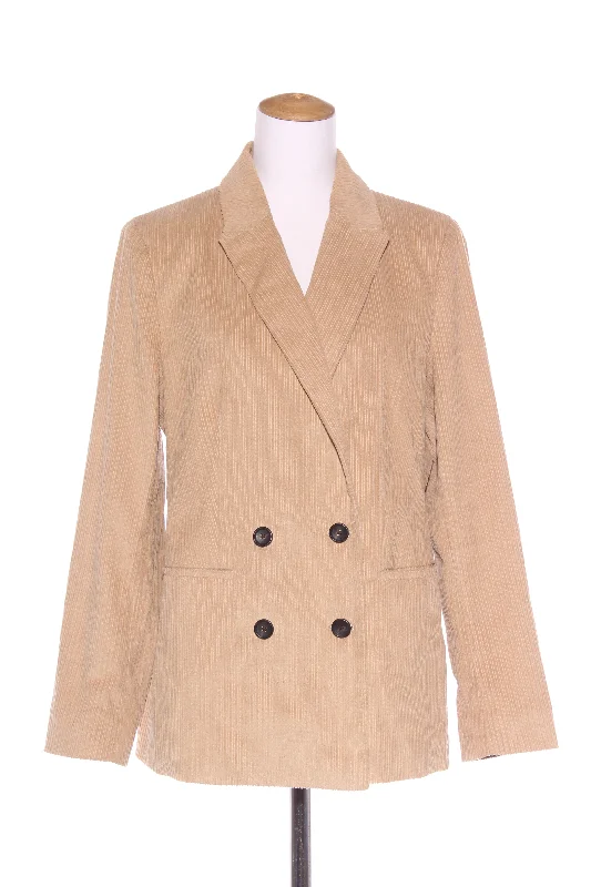 WITCHERY - Corduroy double breasted jacket Camel! 14