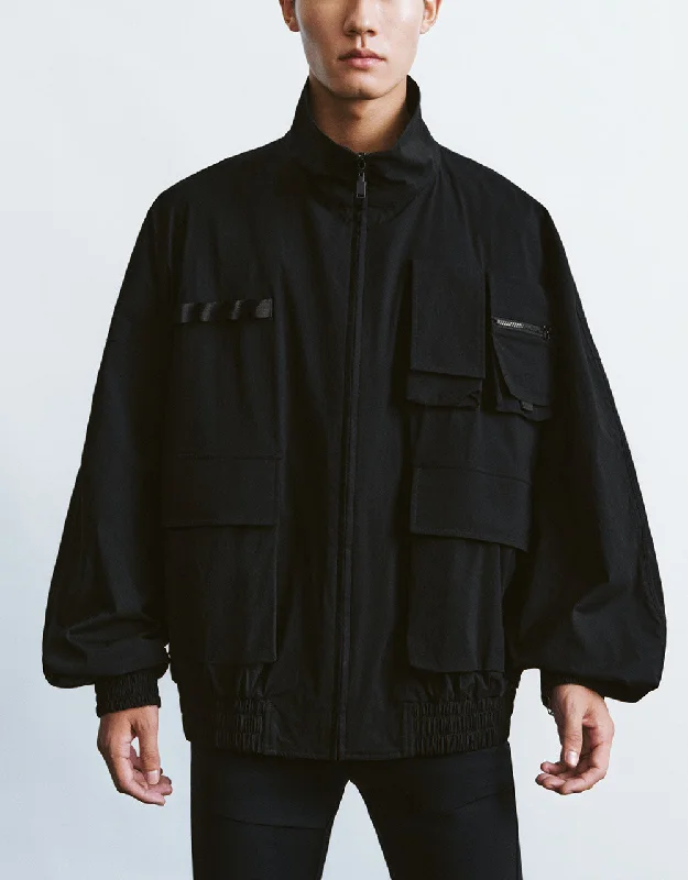 Zipper Front Straight Jacket